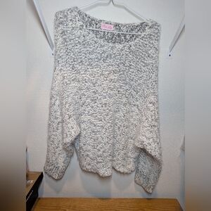 SUPER SOFT Pink Lily White Sweater